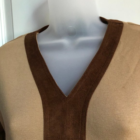 NWT! Lauren Ralph Lauren Petite Classic Camel Top - Picture 3 of 8